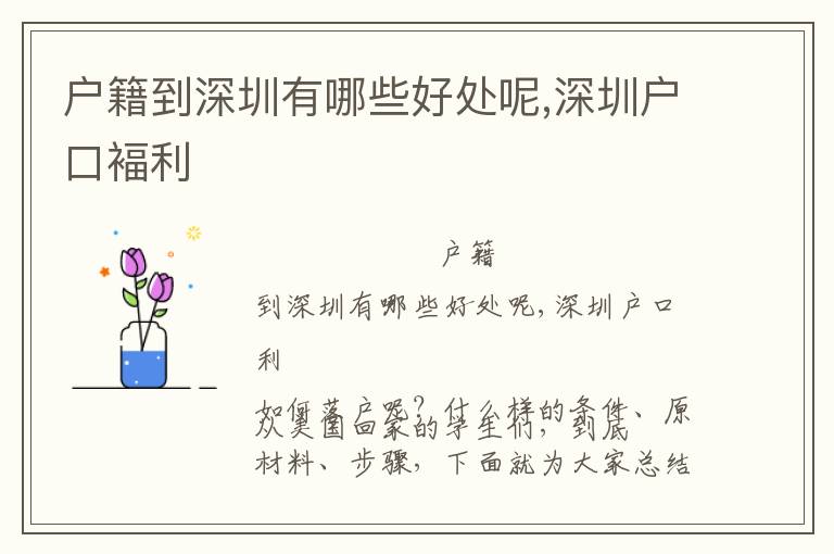 戶籍到深圳有哪些好處呢,深圳戶口褔?yán)?></span></a>
    <div   id=