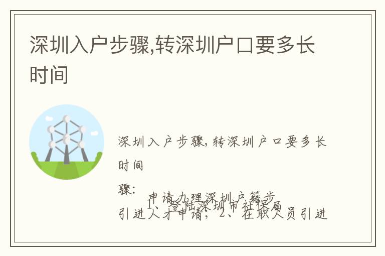 深圳入戶步驟,轉(zhuǎn)深圳戶口要多長(zhǎng)時(shí)間